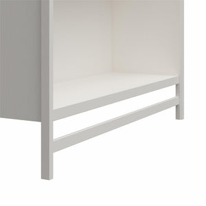 Systembuild Evolution Luxe Extra Wide 2-Shelf Double Clothing Rod Closet Tower - Ivory Oak