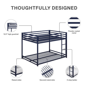 DHP Miles Kids' Bunk Bed - Blue - Full-Over-Full