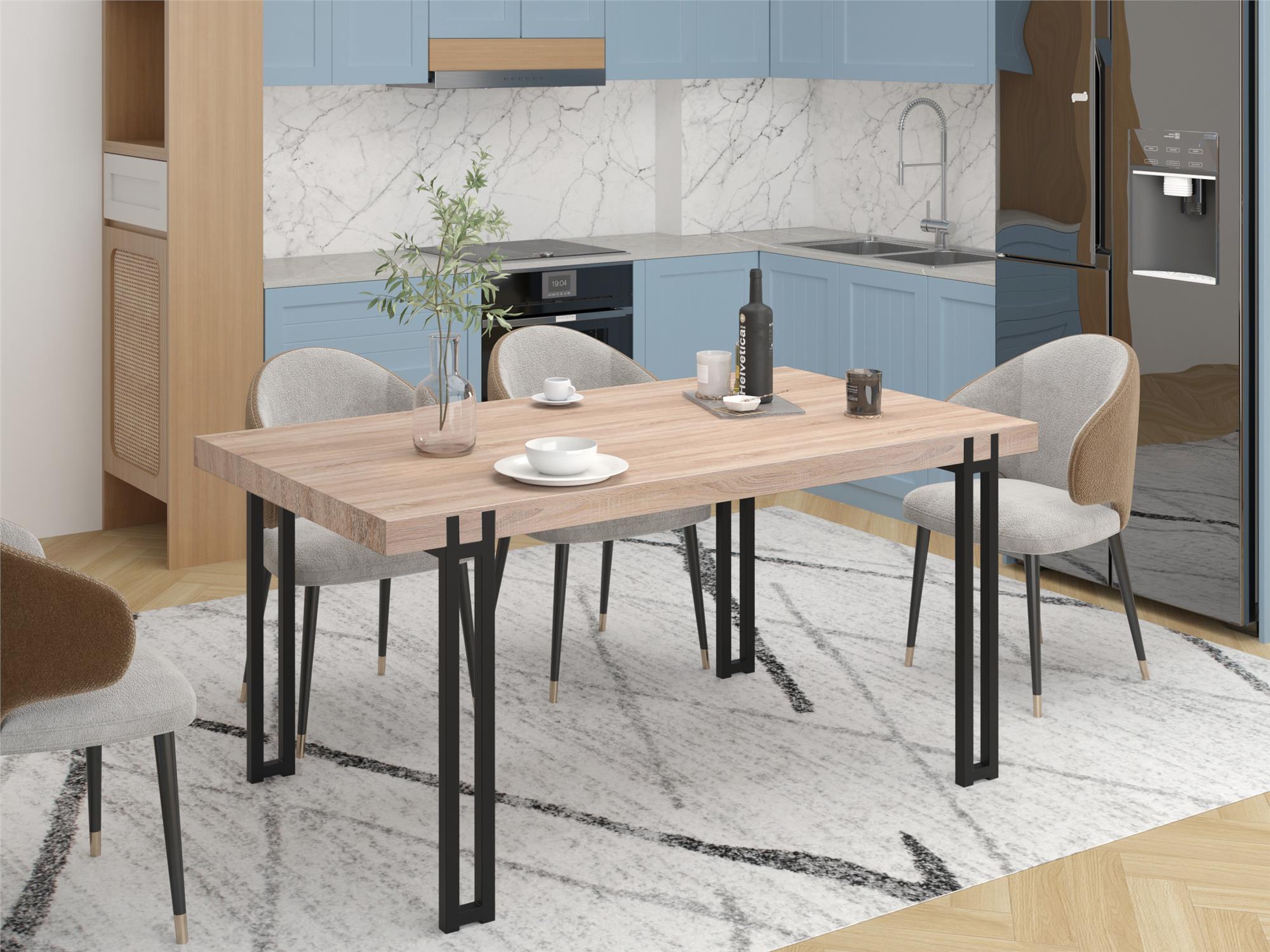 Ren Home Kent Dining Table - Light Oak