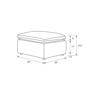 Cortney's Collection York Modular Ottoman - Taupe