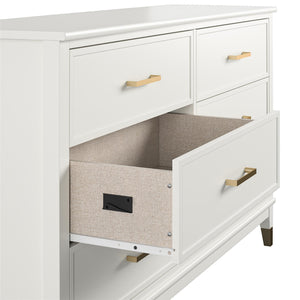 CosmoLiving Westerleigh 6 Drawer Dresser - White