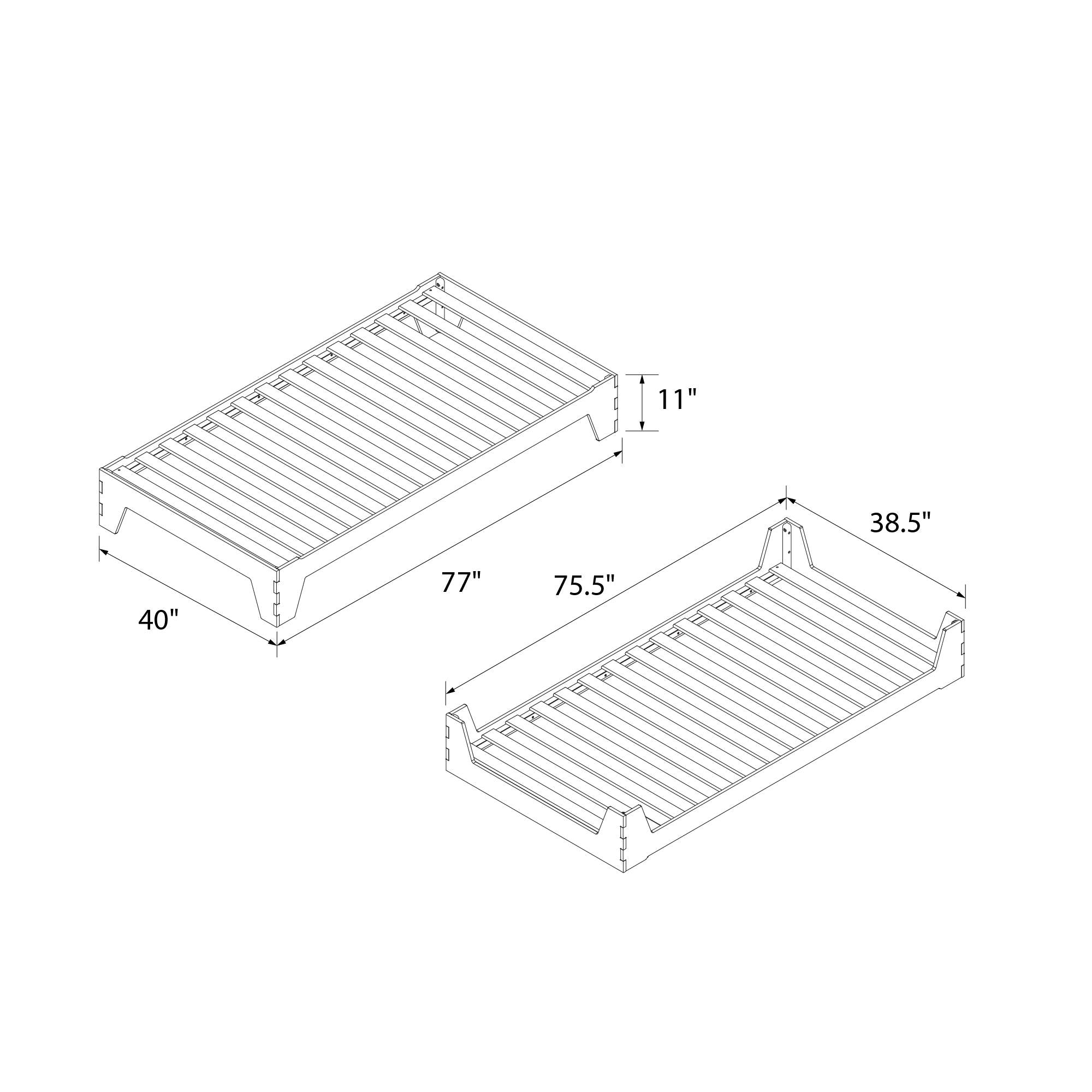 Max & Finn Maverick Kids Montessori Flip Bed - White - Twin