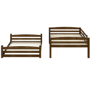 DHP Sierra Kids' Wood Bunk Bed - Mocha - Full-Over-Full