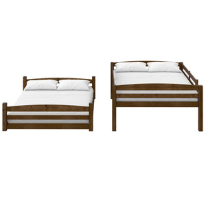 DHP Sierra Kids' Wood Bunk Bed - Mocha - Full-Over-Full