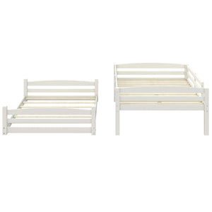 DHP Sierra Kids' Wood Bunk Bed - White - Full-Over-Full