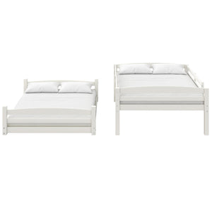 DHP Sierra Kids' Wood Bunk Bed - White - Full-Over-Full