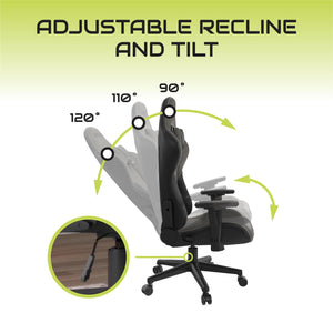NTense Quantum Gaming and Office Chair - Black - 1-Seater