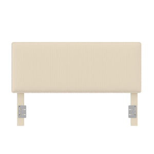 DHP Sloan Full/Queen Upholstered Headboard - Ivory - Adjustable Full/Queen