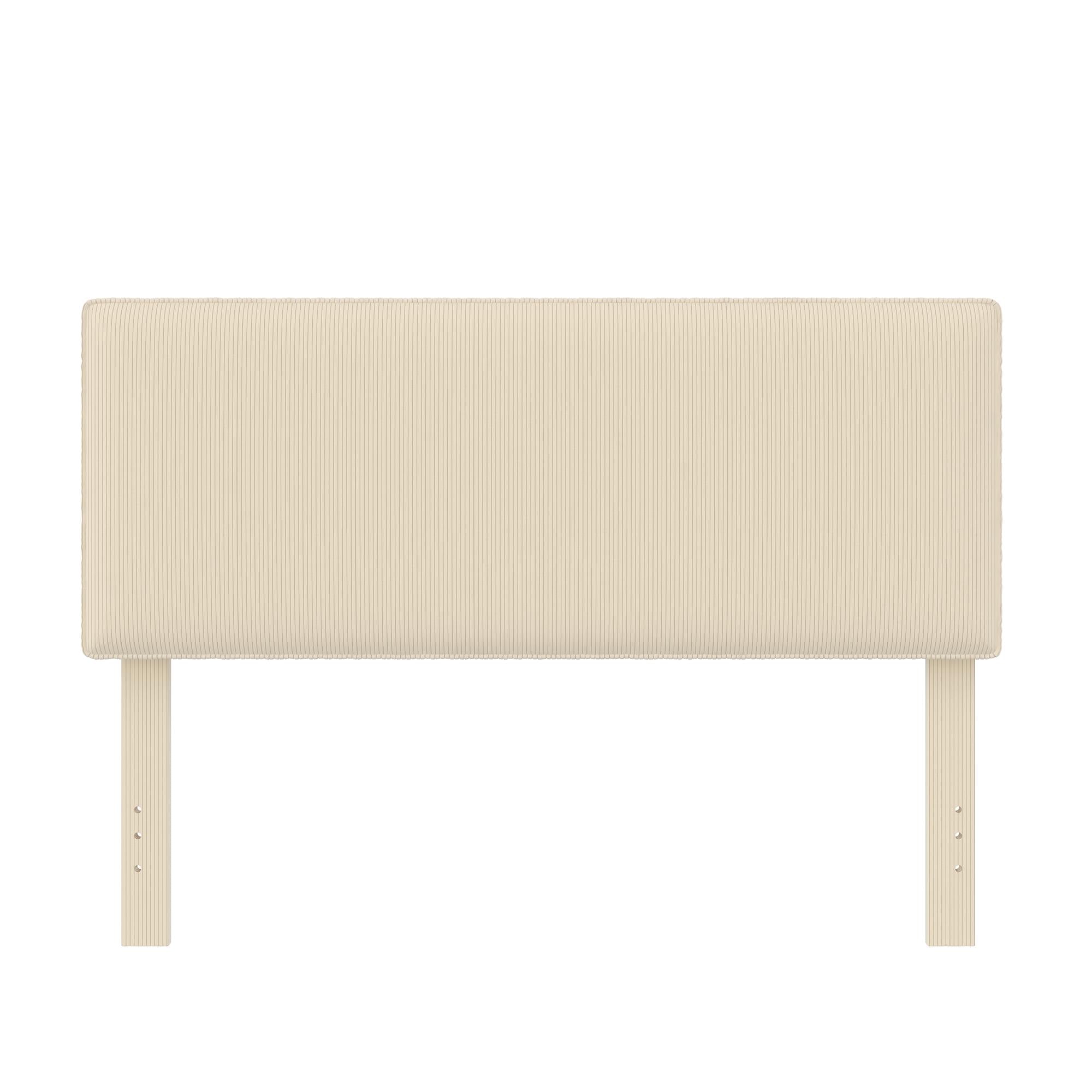 DHP Sloan Full/Queen Upholstered Headboard - Ivory - Adjustable Full/Queen
