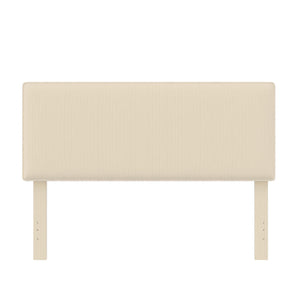 DHP Sloan Full/Queen Upholstered Headboard - Ivory - Adjustable Full/Queen
