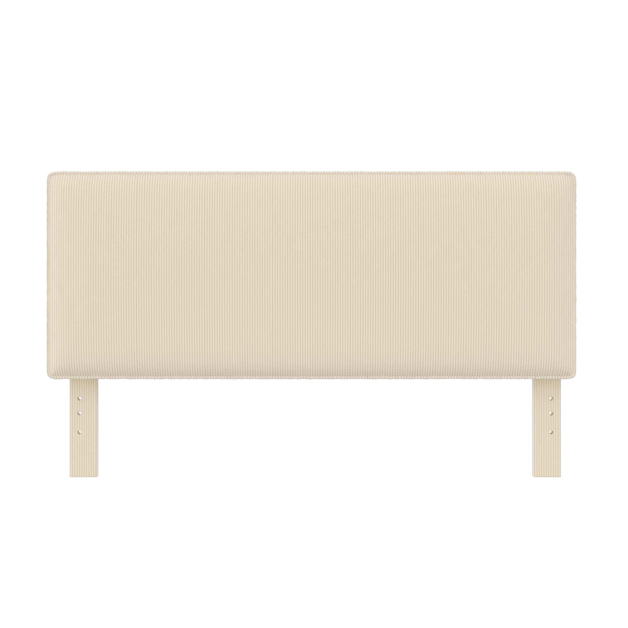 DHP Sloan Full/Queen Upholstered Headboard - Ivory - Adjustable Full/Queen