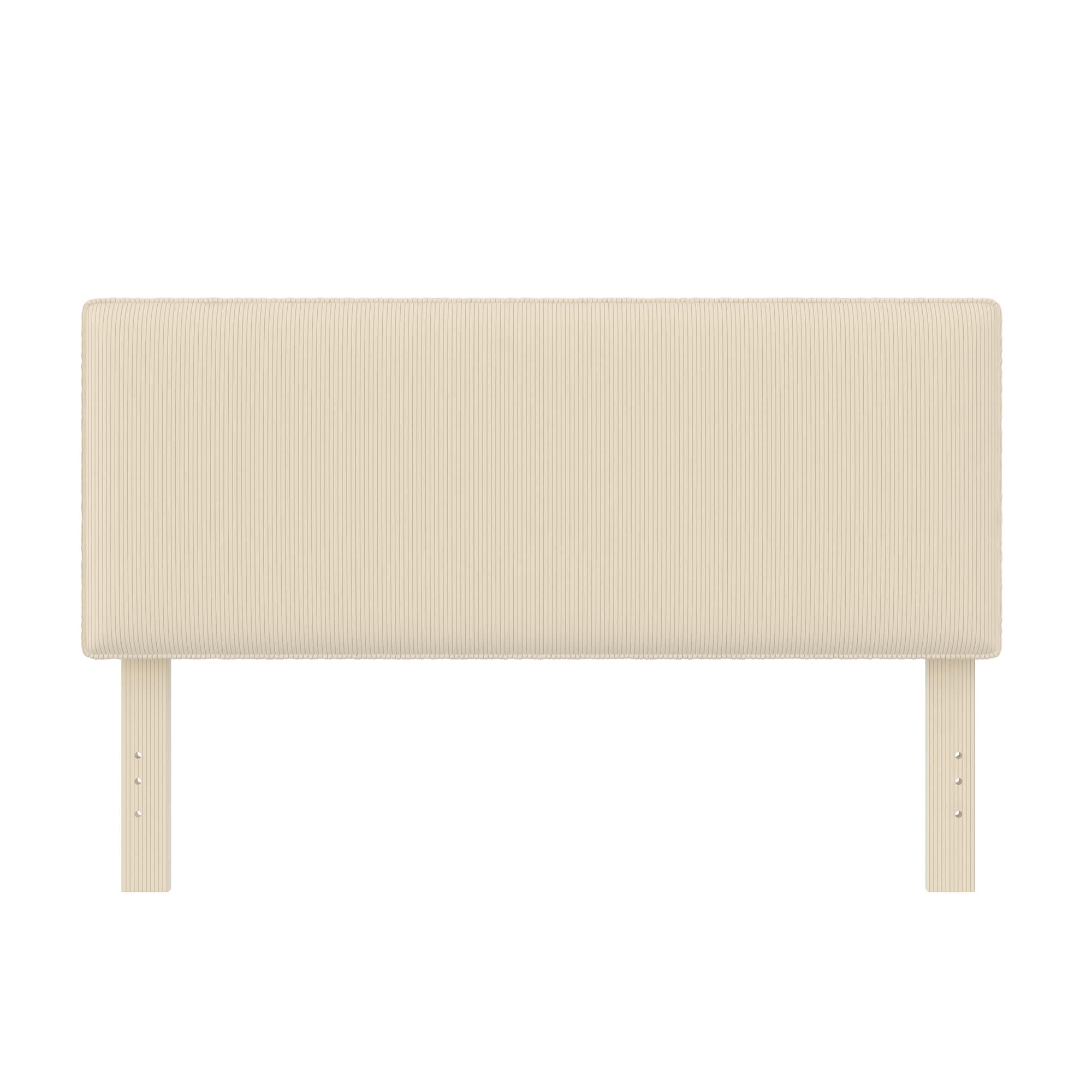 DHP Sloan Full/Queen Upholstered Headboard - Ivory - Adjustable Full/Queen