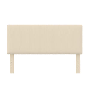 DHP Sloan Full/Queen Upholstered Headboard - Ivory - Adjustable Full/Queen