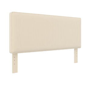 DHP Sloan Full/Queen Upholstered Headboard - Ivory - Adjustable Full/Queen