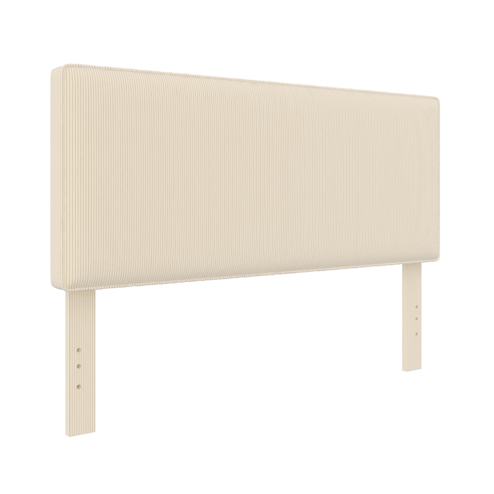 DHP Sloan Full/Queen Upholstered Headboard - Ivory - Adjustable Full/Queen