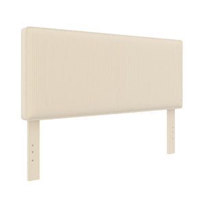 DHP Sloan Full/Queen Upholstered Headboard - Ivory - Adjustable Full/Queen
