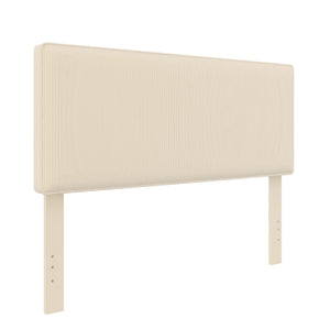 DHP Sloan Full/Queen Upholstered Headboard - Ivory - Adjustable Full/Queen