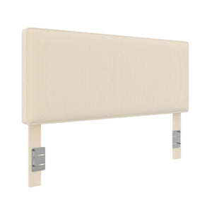 DHP Sloan Full/Queen Upholstered Headboard - Ivory - Adjustable Full/Queen