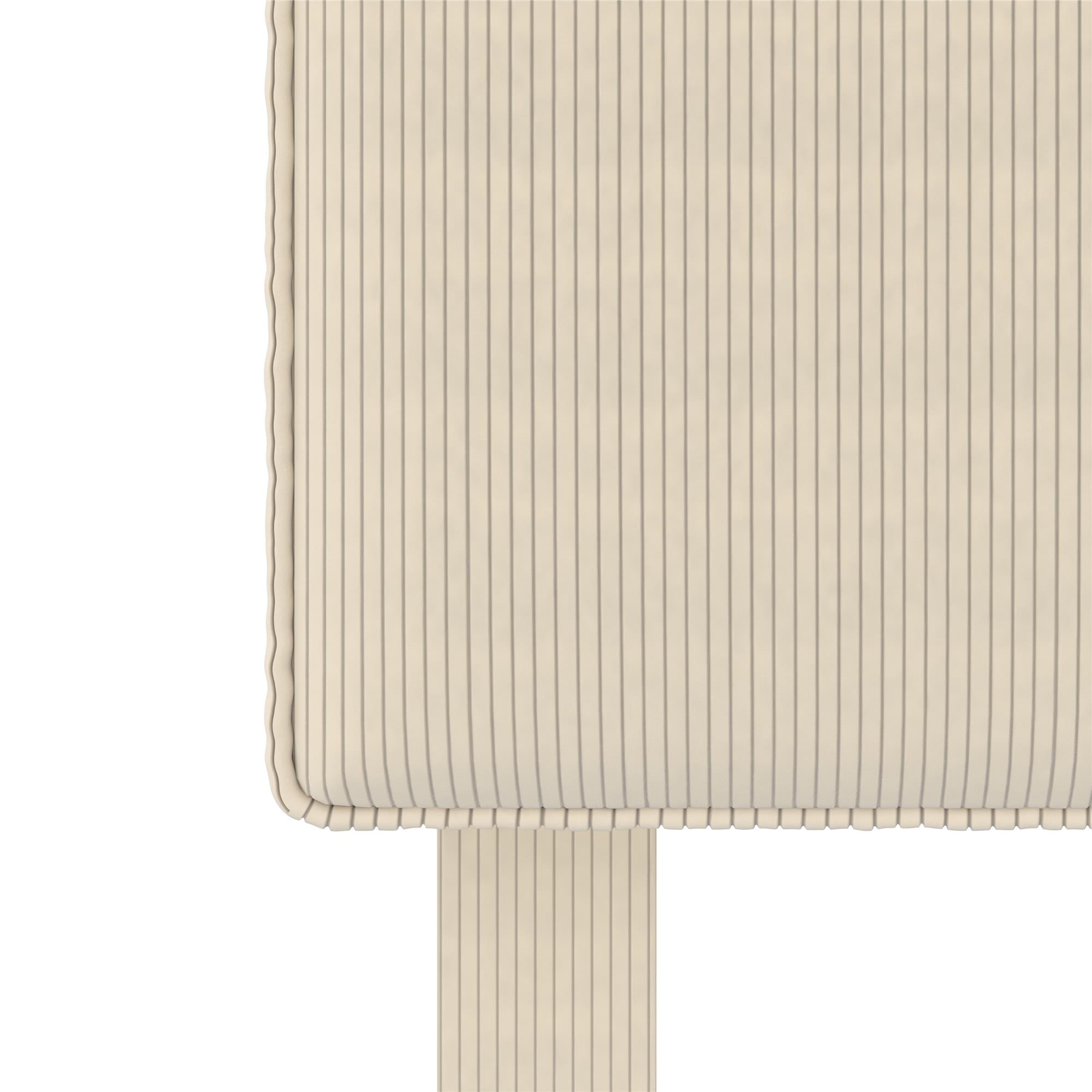 DHP Sloan Full/Queen Upholstered Headboard - Ivory - Adjustable Full/Queen