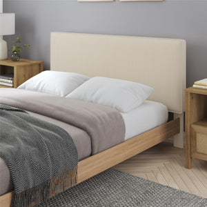 DHP Sloan Full/Queen Upholstered Headboard - Ivory - Adjustable Full/Queen
