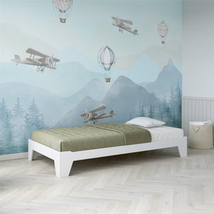 Max & Finn Maverick Kids Montessori Flip Bed - White - Twin
