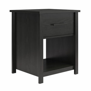 Ameriwood Home Riverside 1-Drawer Nightstand - Black Oak - 1 Drawer