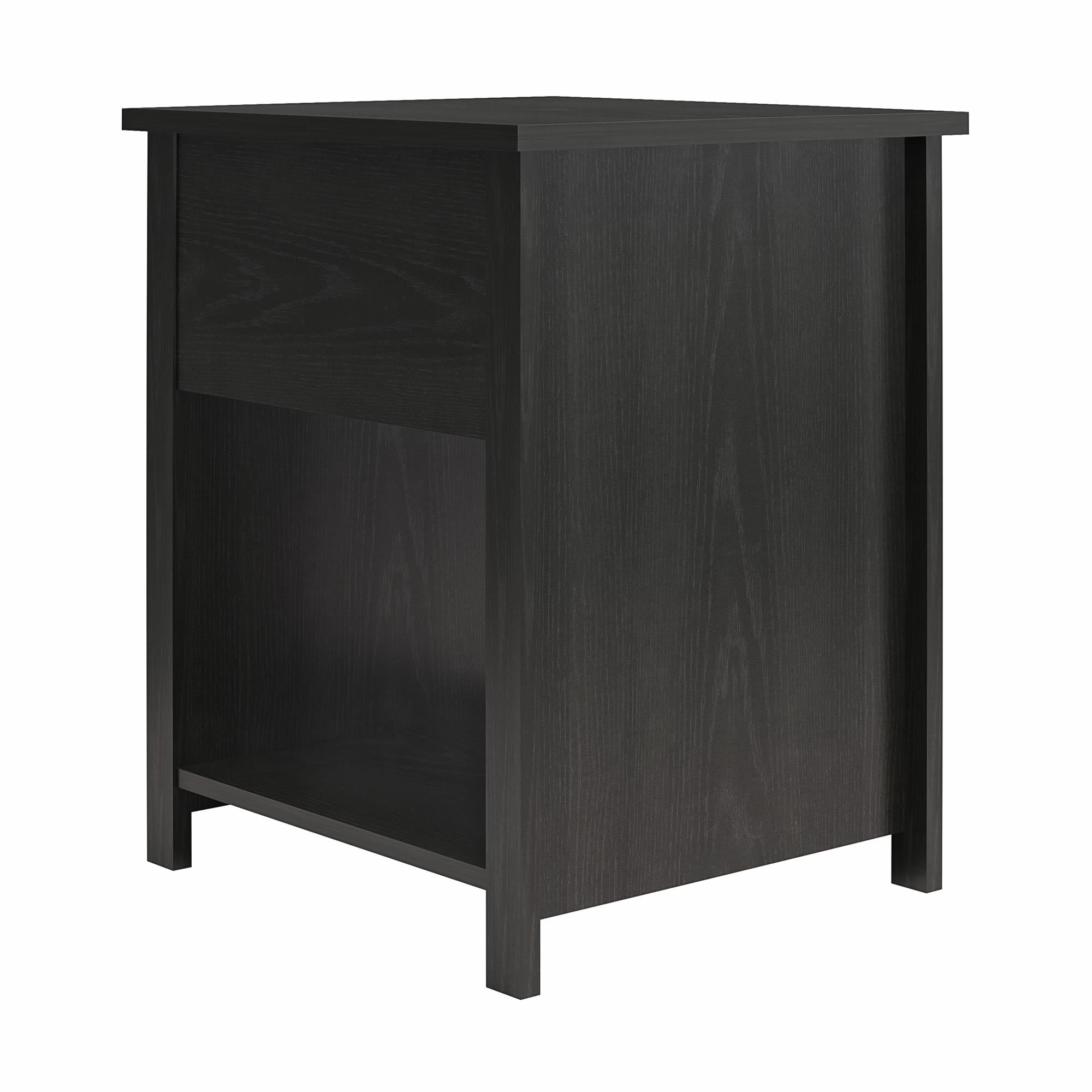 Ameriwood Home Riverside 1-Drawer Nightstand - Black Oak - 1 Drawer