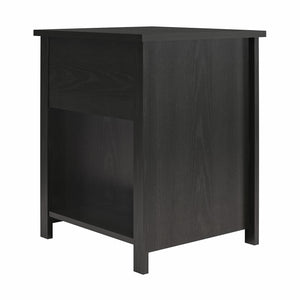 Ameriwood Home Riverside 1-Drawer Nightstand - Black Oak - 1 Drawer