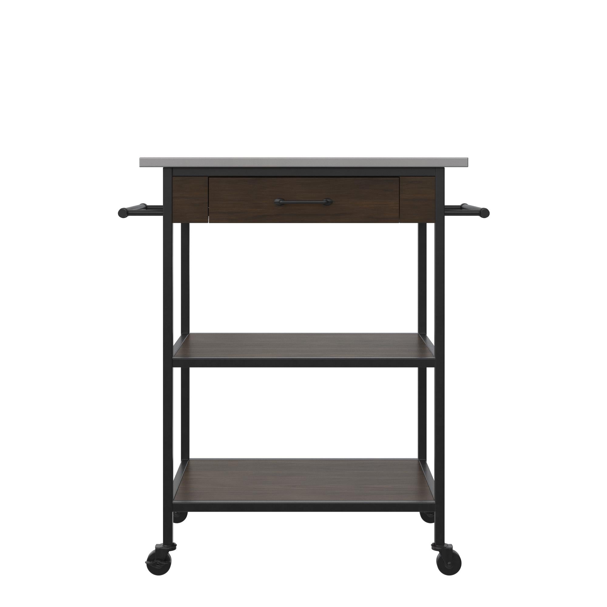 DHP Kane Kitchen Cart - Brown