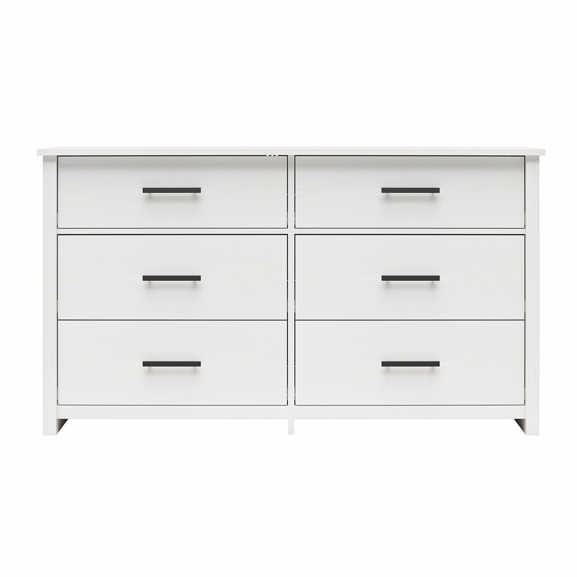 Ameriwood Home Riverside Wide 6-Drawer Dresser - White - 6 Drawer