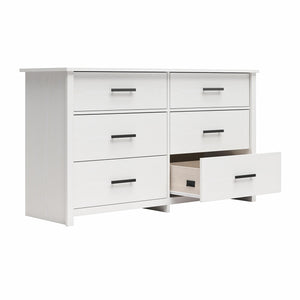 Ameriwood Home Riverside Wide 6-Drawer Dresser - White - 6 Drawer