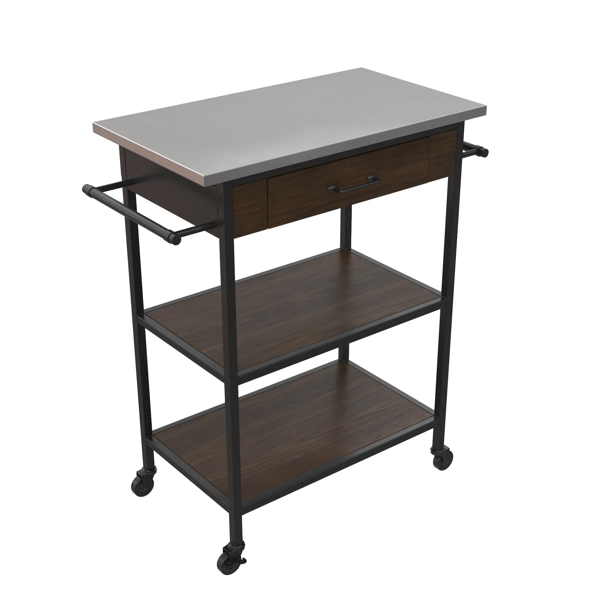 DHP Kane Kitchen Cart - Brown