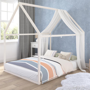 Max & Finn Skyler Metal House Bed - Off White - Full