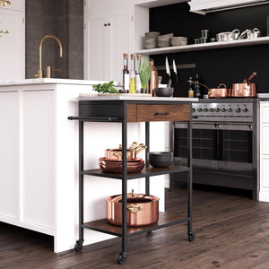 DHP Kane Kitchen Cart - Brown