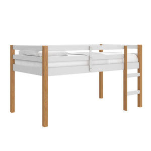 DHP Milton Kids' Low Wood Loft Bed - Natural/White