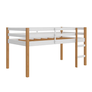 DHP Milton Kids' Low Wood Loft Bed - Natural/White