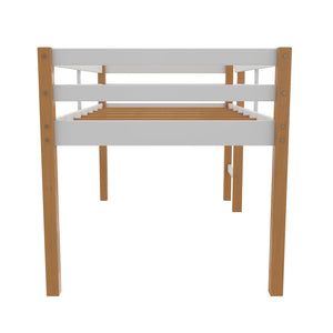 DHP Milton Kids' Low Wood Loft Bed - Natural/White
