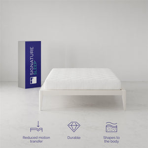 Signature Sleep 8" Queen Memory Foam Mattress - White