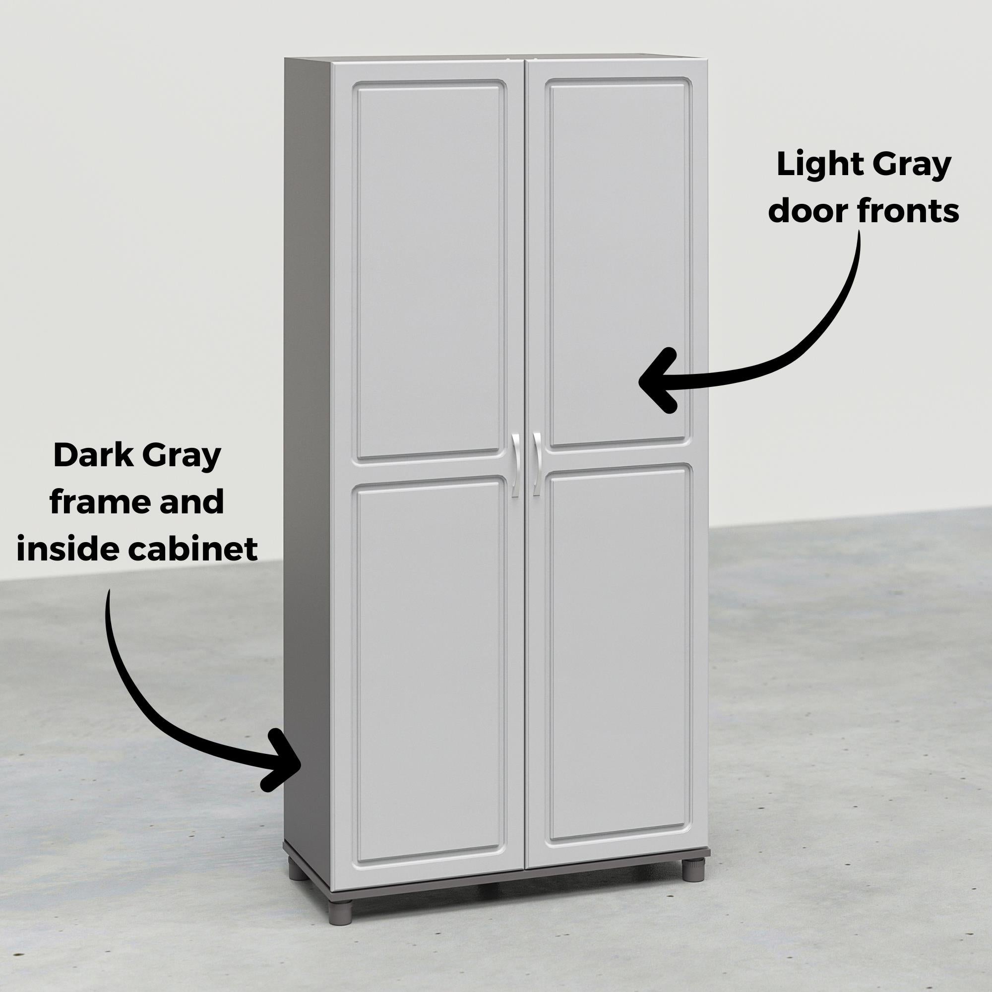 Systembuild Evolution Kendall 36" Utility Storage Cabinet Set of 2 - Gray