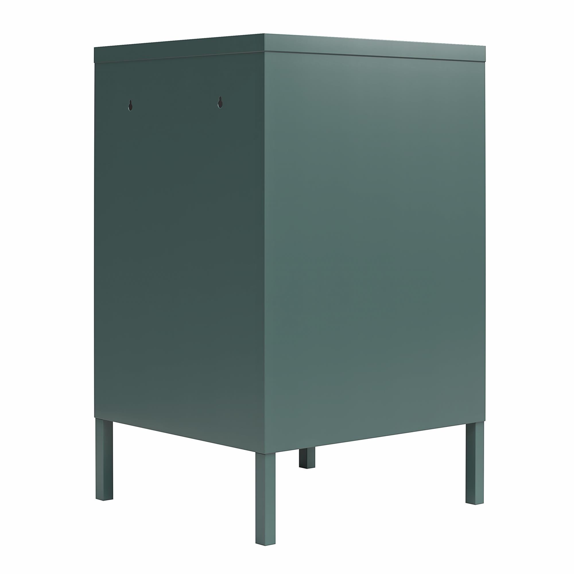 Novogratz Cache Metal Locker Style Living Room End Table - Hunter Green