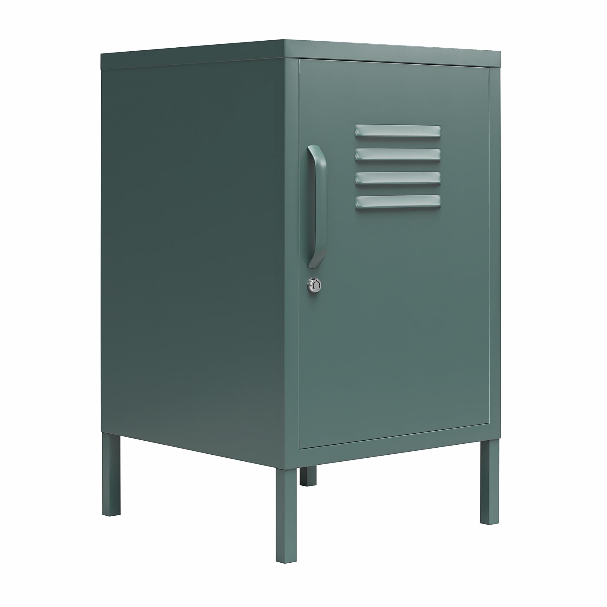 Novogratz Cache Metal Locker Style Living Room End Table - Hunter Green