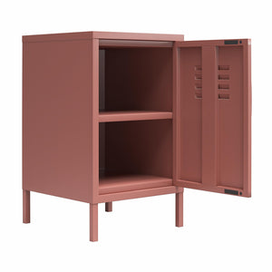Novogratz Cache Metal Locker Style Living Room End Table - Dusty Rose