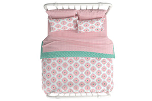Little Seeds Cora 7 Piece Bedding Set, Full, Pink - Pink - Full
