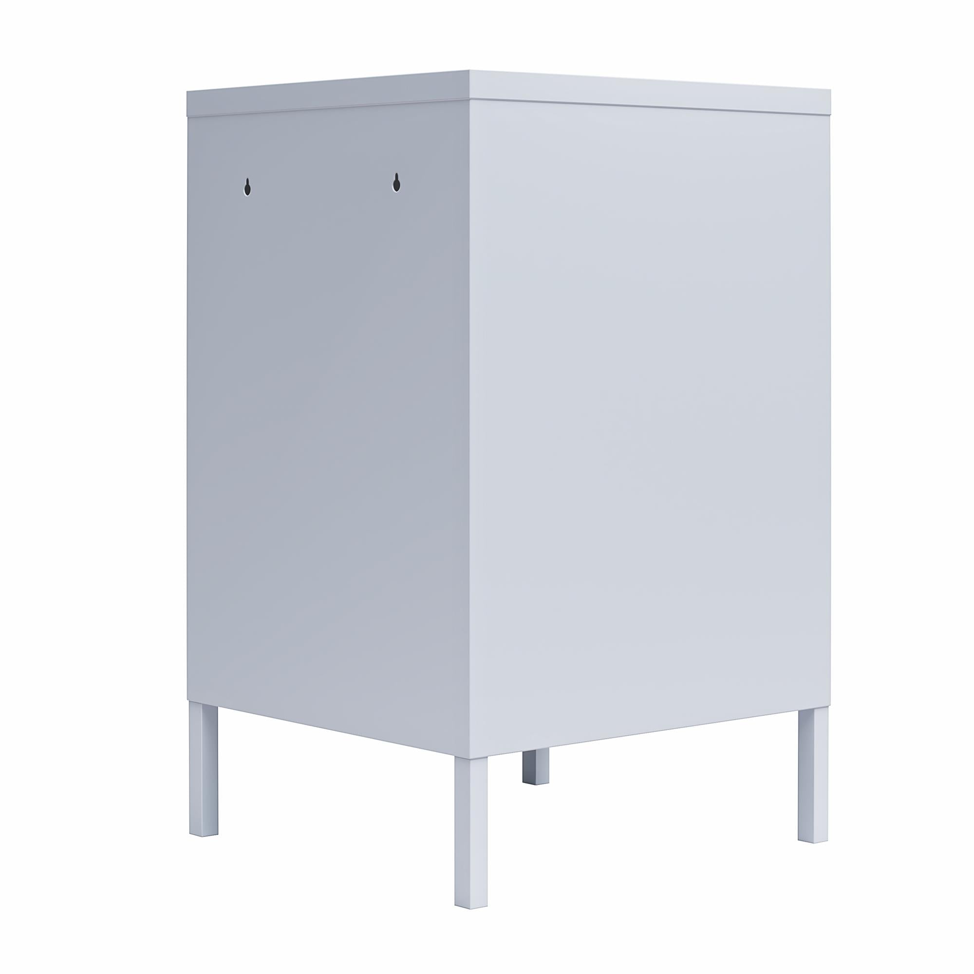Novogratz Cache Metal Locker Style Living Room End Table - Powder Blue
