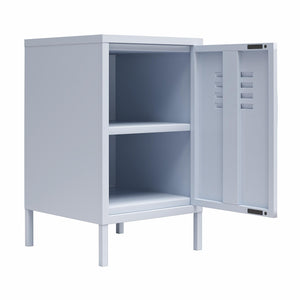 Novogratz Cache Metal Locker Style Living Room End Table - Powder Blue