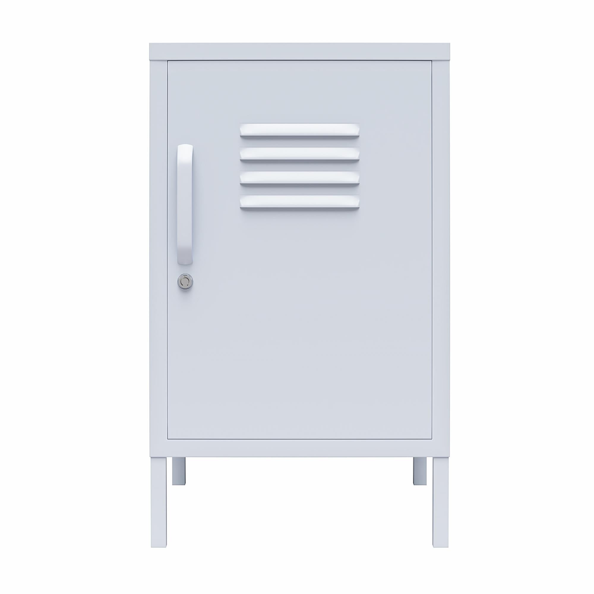 Novogratz Cache Metal Locker Style Living Room End Table - Powder Blue