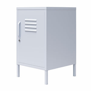 Novogratz Cache Metal Locker Style Living Room End Table - Powder Blue