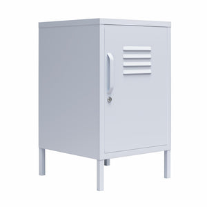 Novogratz Cache Metal Locker Style Living Room End Table - Powder Blue