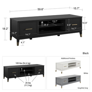 CosmoLiving Westerleigh TV Stand for TVs up to 65" - White
