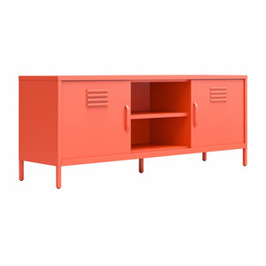 Novogratz Cache Metal Locker-Style TV Stand for TVs up to 65" - Orange
